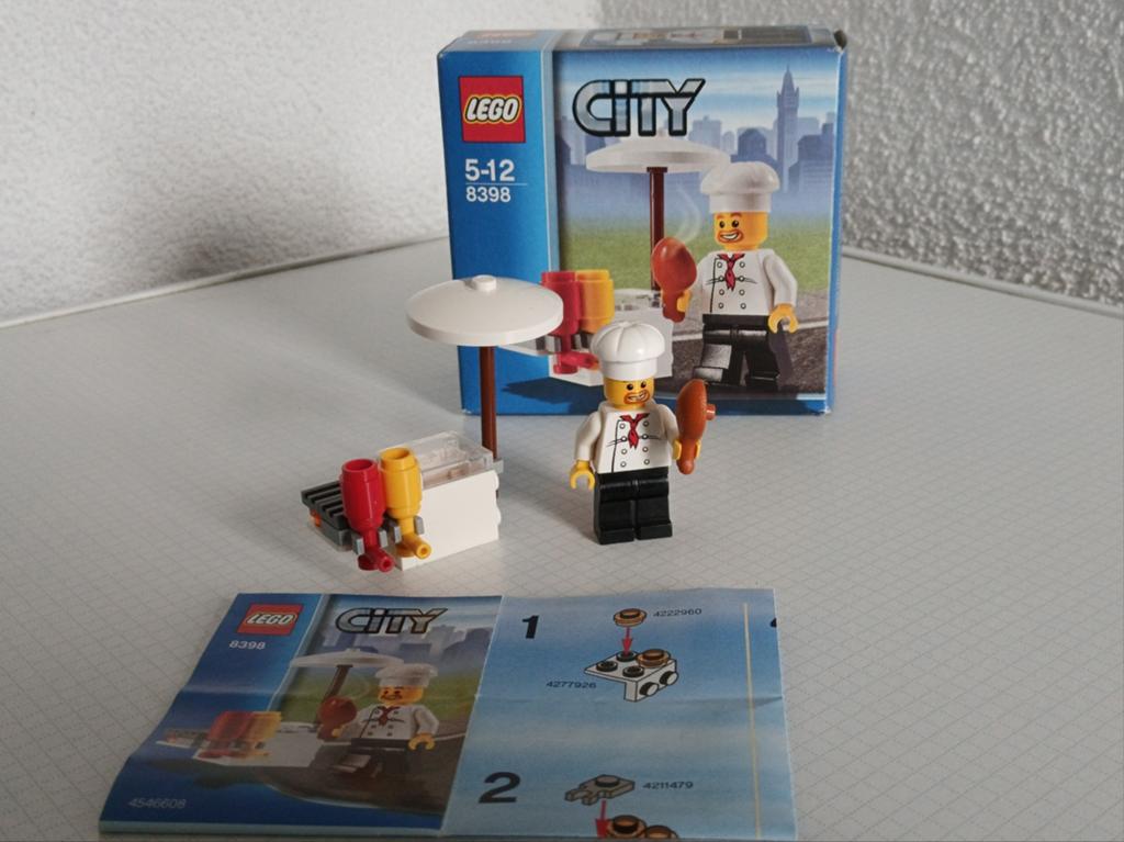Lego City BBQ Stand 8398 met Chef Minifiguur, City, Lego, Ophalen of Verzenden, Zo goed als nieuw