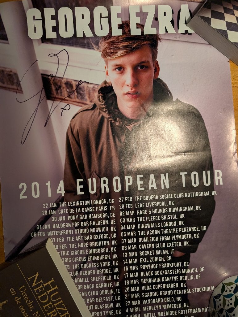 George Ezra poster met handtekening, Ophalen of Verzenden, Gebruikt