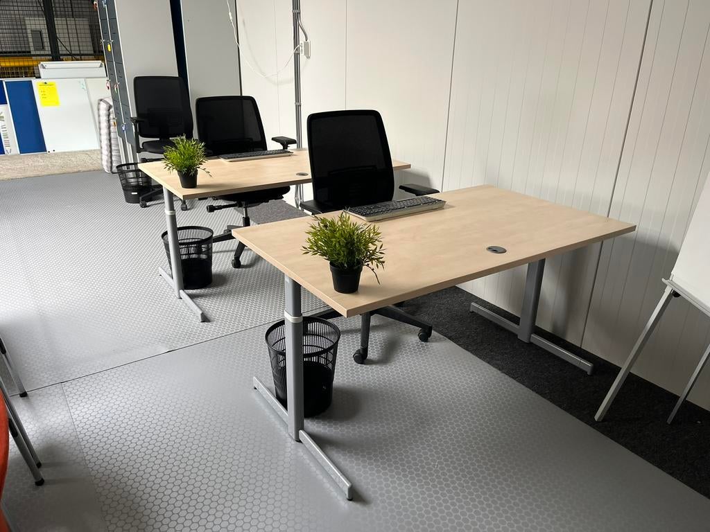 Vepa slinger zit bureaus 140x80 (zitbureau) ex btw, In hoogte verstelbaar, 150 cm, Geen, Schoolbureau