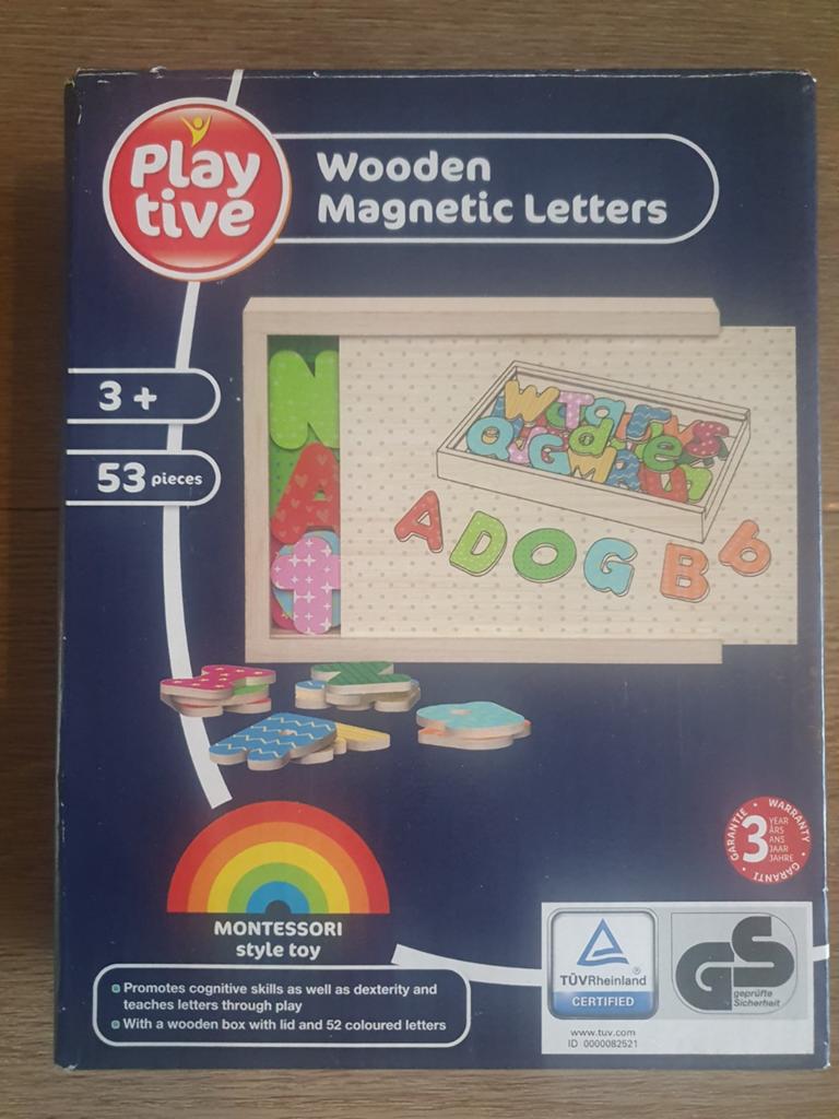 Playtive Houten Magnetische Letters - Montessori Stijl Speel, Ophalen, Zo goed als nieuw, Taal en Lezen