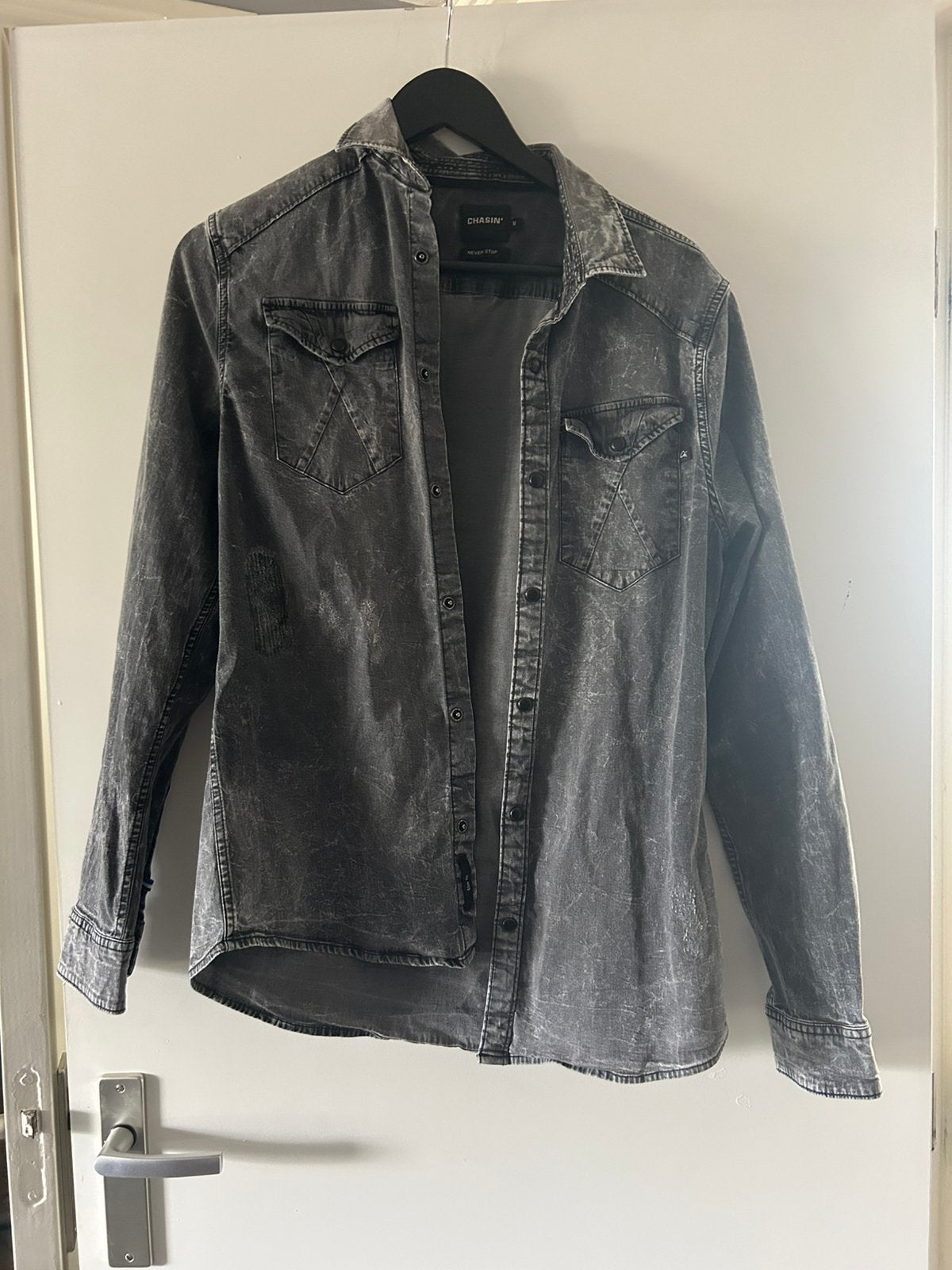 Chasin heren blouse grijs, maat M, Kleding | Heren, Overhemden, Ophalen of Verzenden, Nieuw, Grijs