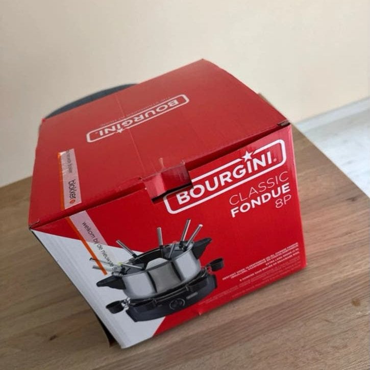 BOURGINI Classic Fondue 8P - Nieuw in doos, Ophalen of Verzenden, Nieuw, Elektrisch, Fondueset
