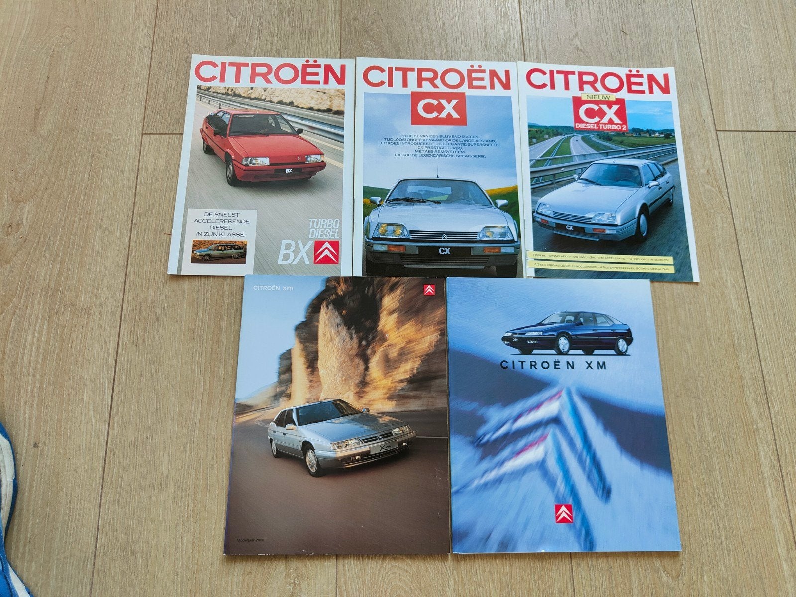 vintage Citroên folders: BX, CX, XM., Ophalen of Verzenden, Zo goed als nieuw, Citroën