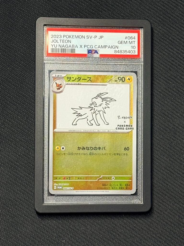 Yu Nagaba Jolteon PSA 10, Ophalen of Verzenden, Zo goed als nieuw, Losse kaart