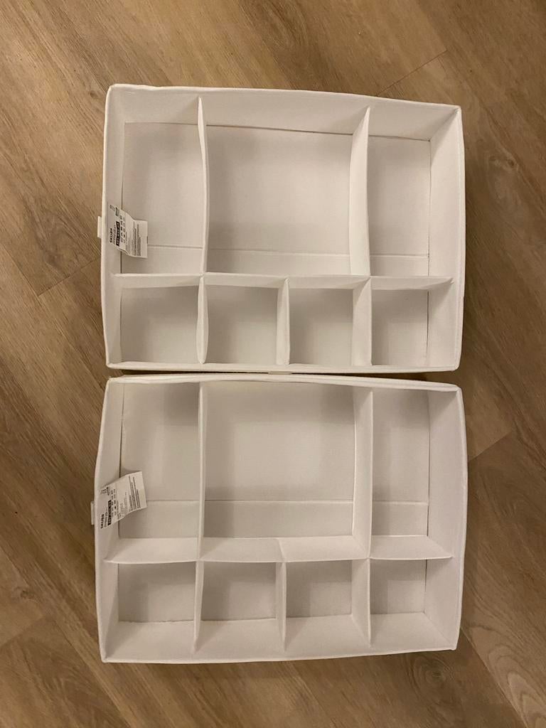 2x IKEA SKUBB Opbergers met vakken - Wit, Ophalen of Verzenden, Zo goed als nieuw