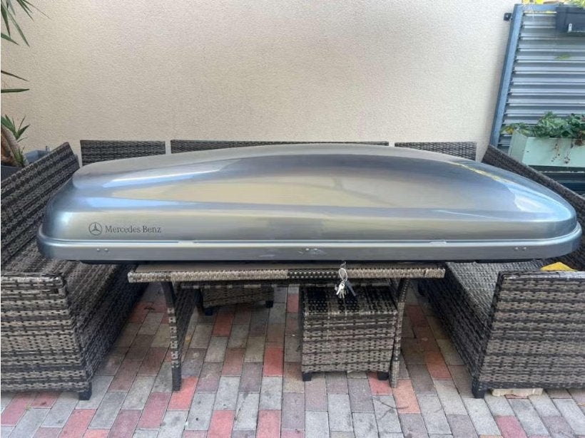 Originele Mercedes-Benz dakkoffer skibox Thule, Ophalen, Zo goed als nieuw