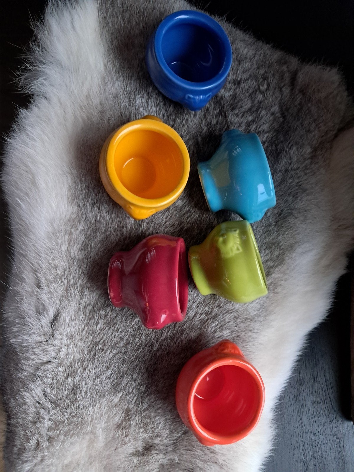 Set van 6 kleurrijke Intermezzo saus / boter bakjes, Ophalen of Verzenden