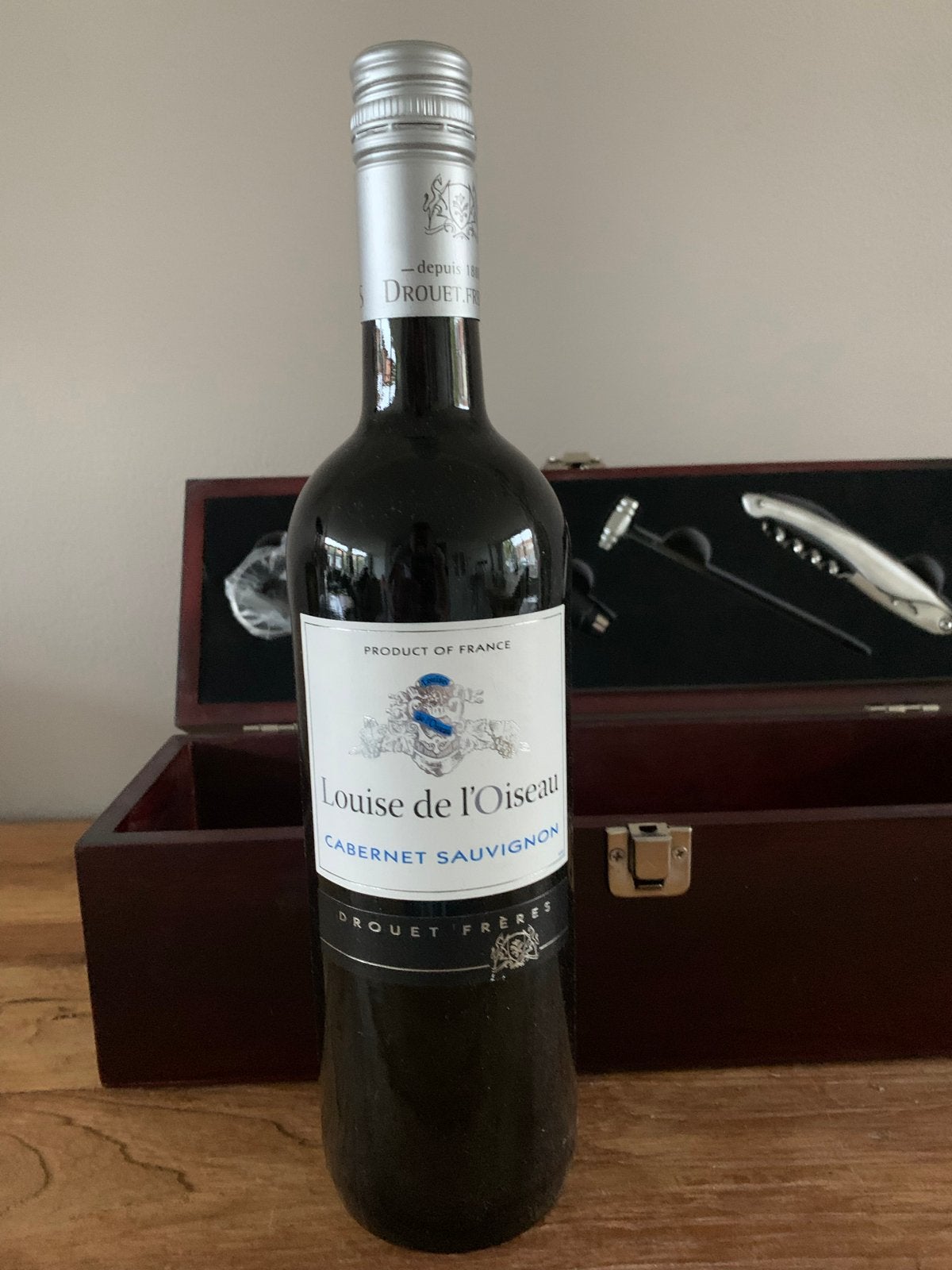 Wijncadeauset met Cabernet Sauvignon en accessoires, Frankrijk, Nieuw, Ophalen of Verzenden, Rode wijn