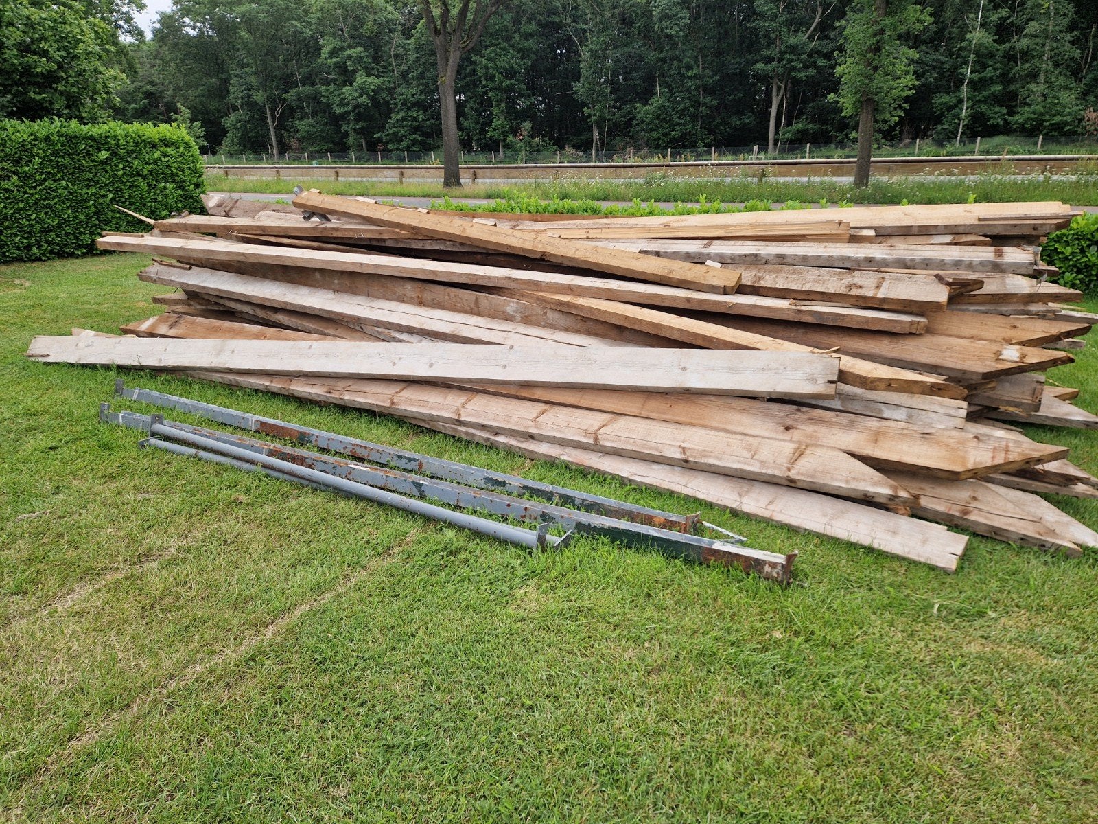 Gebruikte gordingen, Doe-het-zelf en Verbouw, Hout en Planken, Ophalen