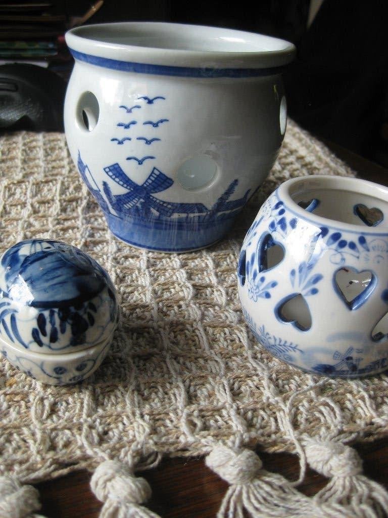 blauw wit, Verzenden, Zo goed als nieuw, Overige stijlen