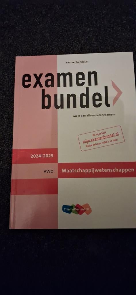 Examenbundel Maatschappijwetenschappen VWO 2024/2025, Ophalen of Verzenden, Gamma, Zo goed als nieuw, ThiemeMeulenhoff