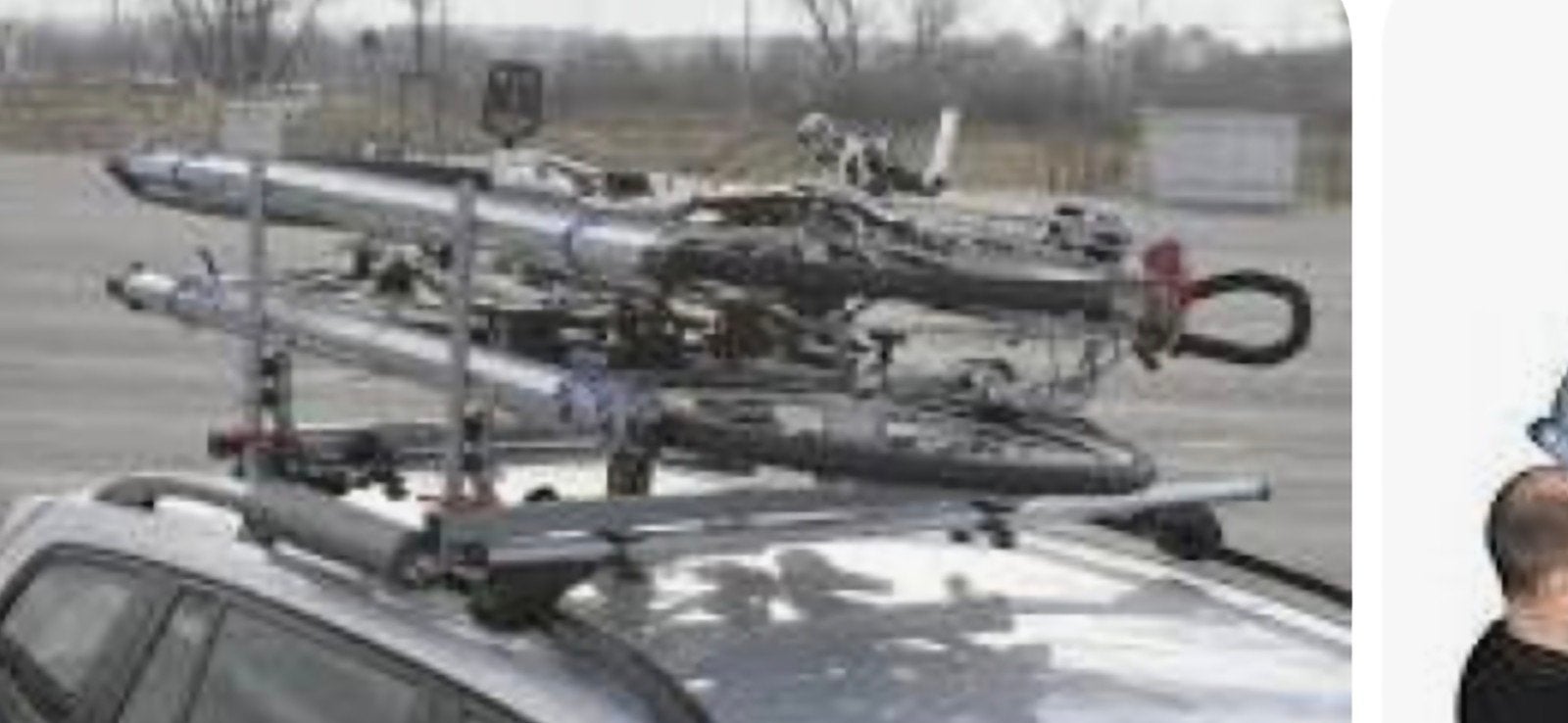thule dakdrager met giraffe fietslift., Auto diversen, Fietsendragers, Ophalen, Dakdrager