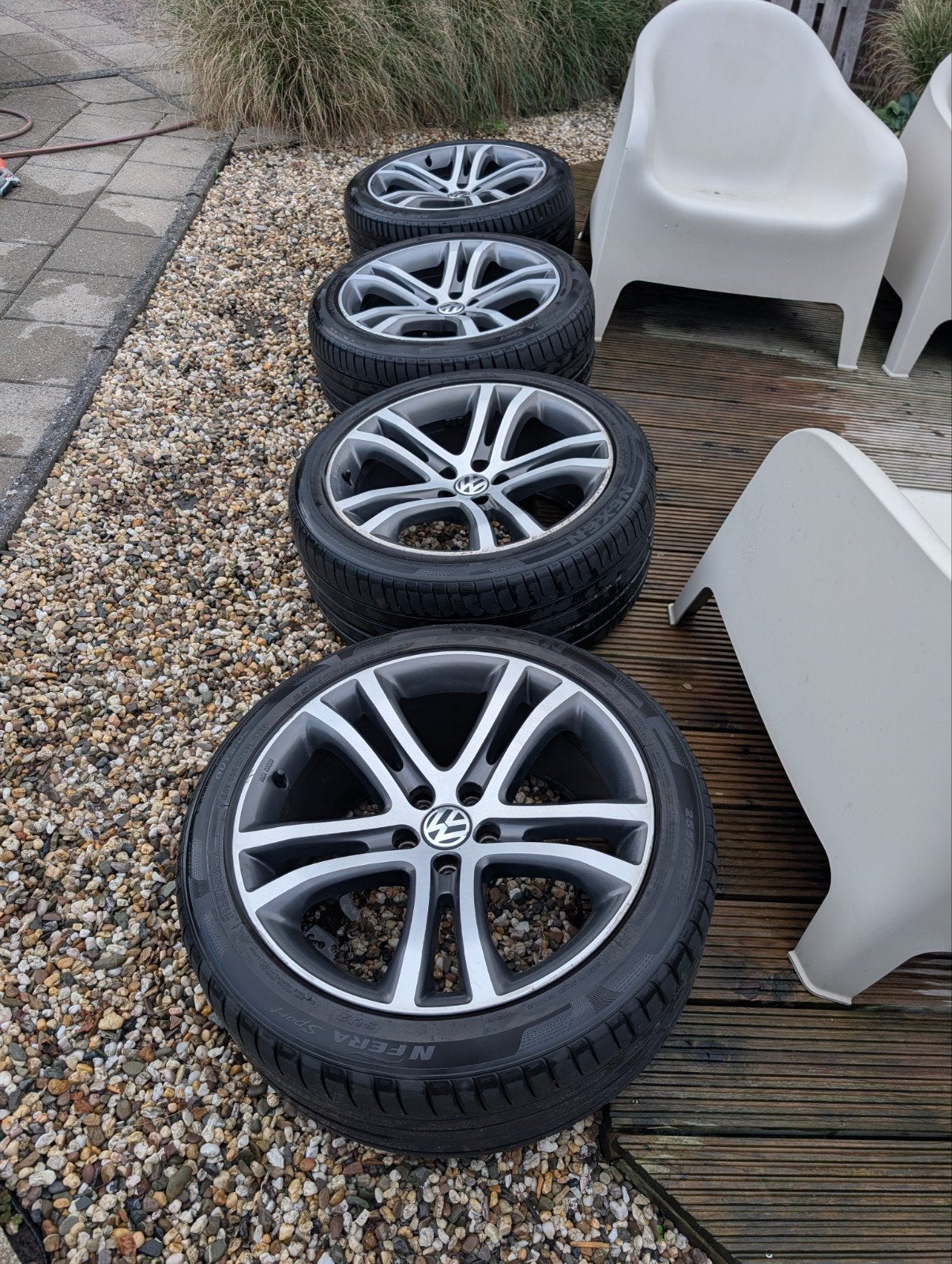 Volkswagen Tiguan velgen 19 inch, Auto-onderdelen, Banden en Velgen, 19 inch, Gebruikt, 255 mm, Velg(en)