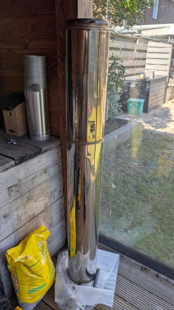 Kachelpijp 2 delen merk HLX2000, Ophalen, Hout, Houtkachel