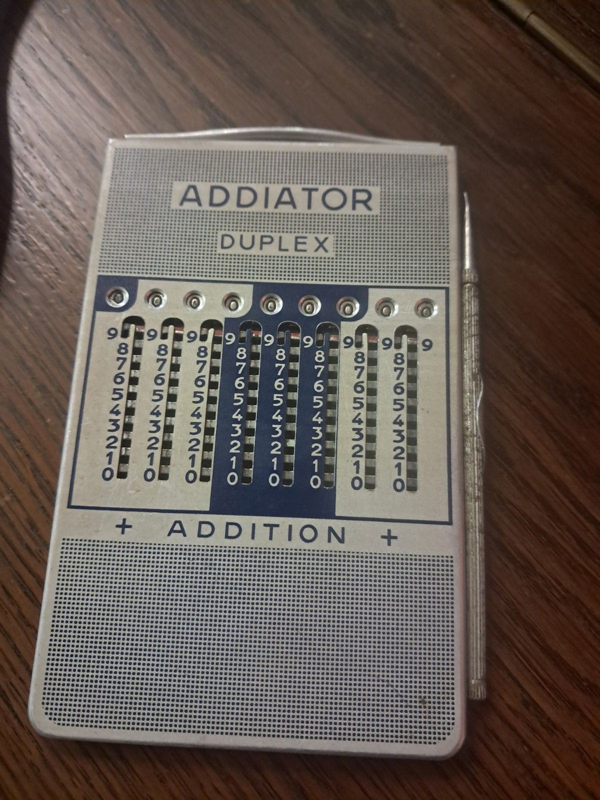 Vintage addiator Duplex, mechanische rekenmachine, topstaat., Ophalen of Verzenden, Gebruikt