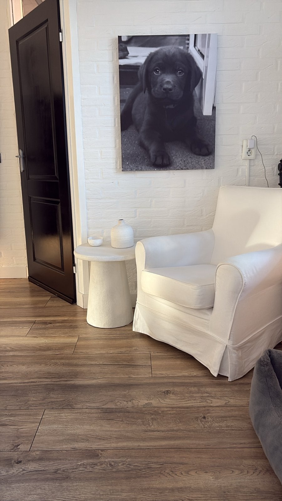Witte fauteuil wasbare hoes, Overige materialen, Wit, Ophalen of Verzenden, Zo goed als nieuw