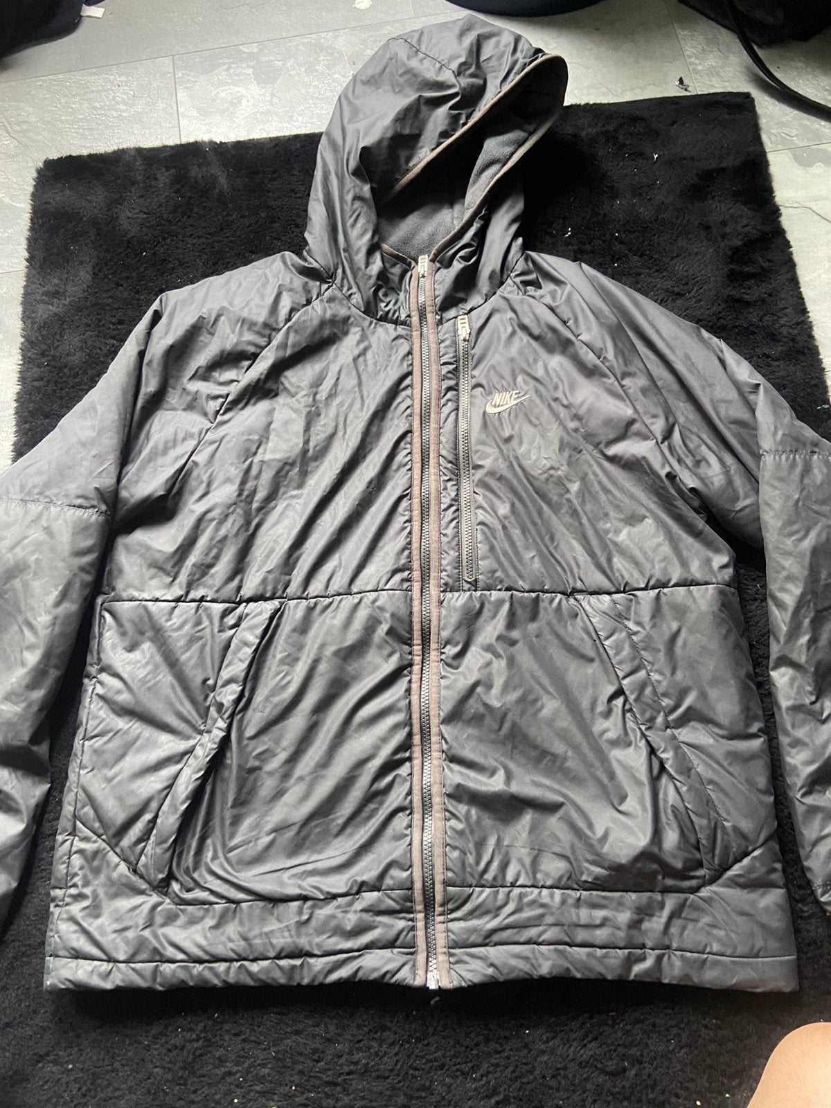 Nike Sportswear Legacy Winterjas – zwart – maat L, Ophalen of Verzenden, Gedragen, Maat 52/54 (L), Zwart