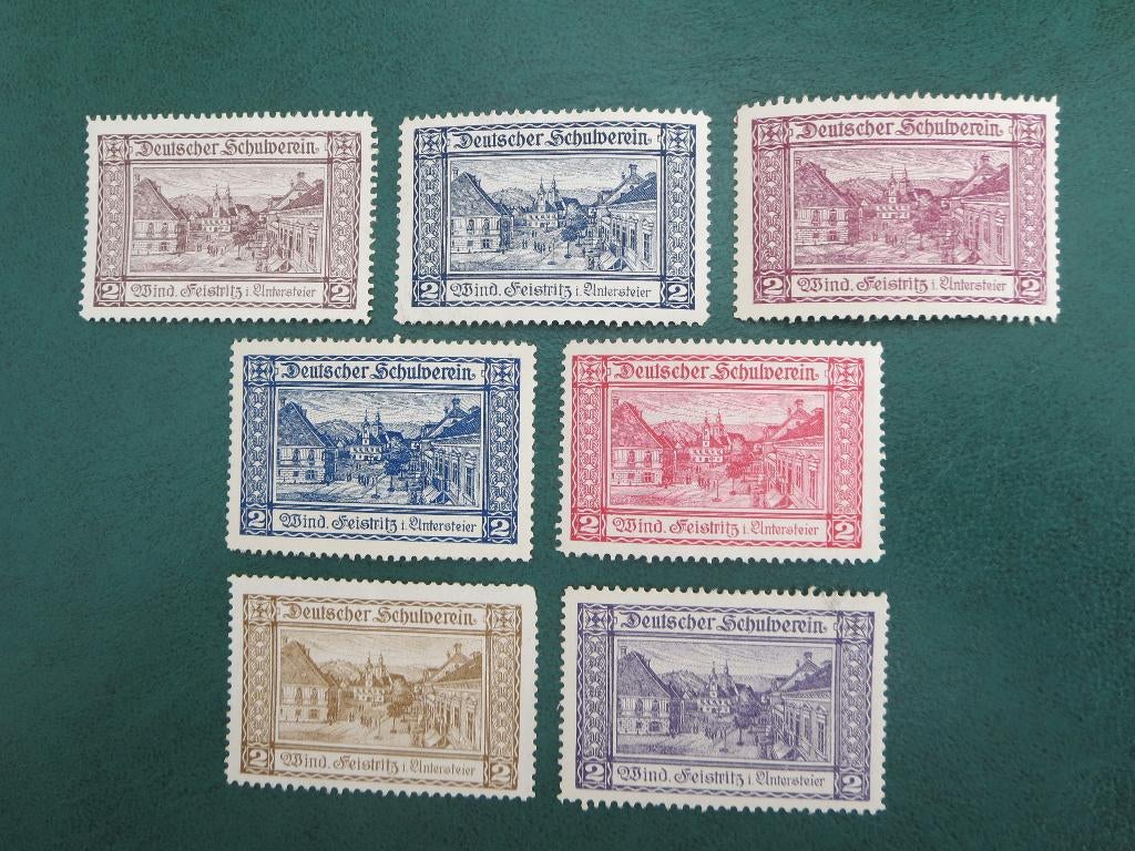 Oostenrijk- Duitse Vignetten  7 X, Postzegels en Munten, Postzegels | Europa | Duitsland, Verzenden, Duitse Keizerrijk
