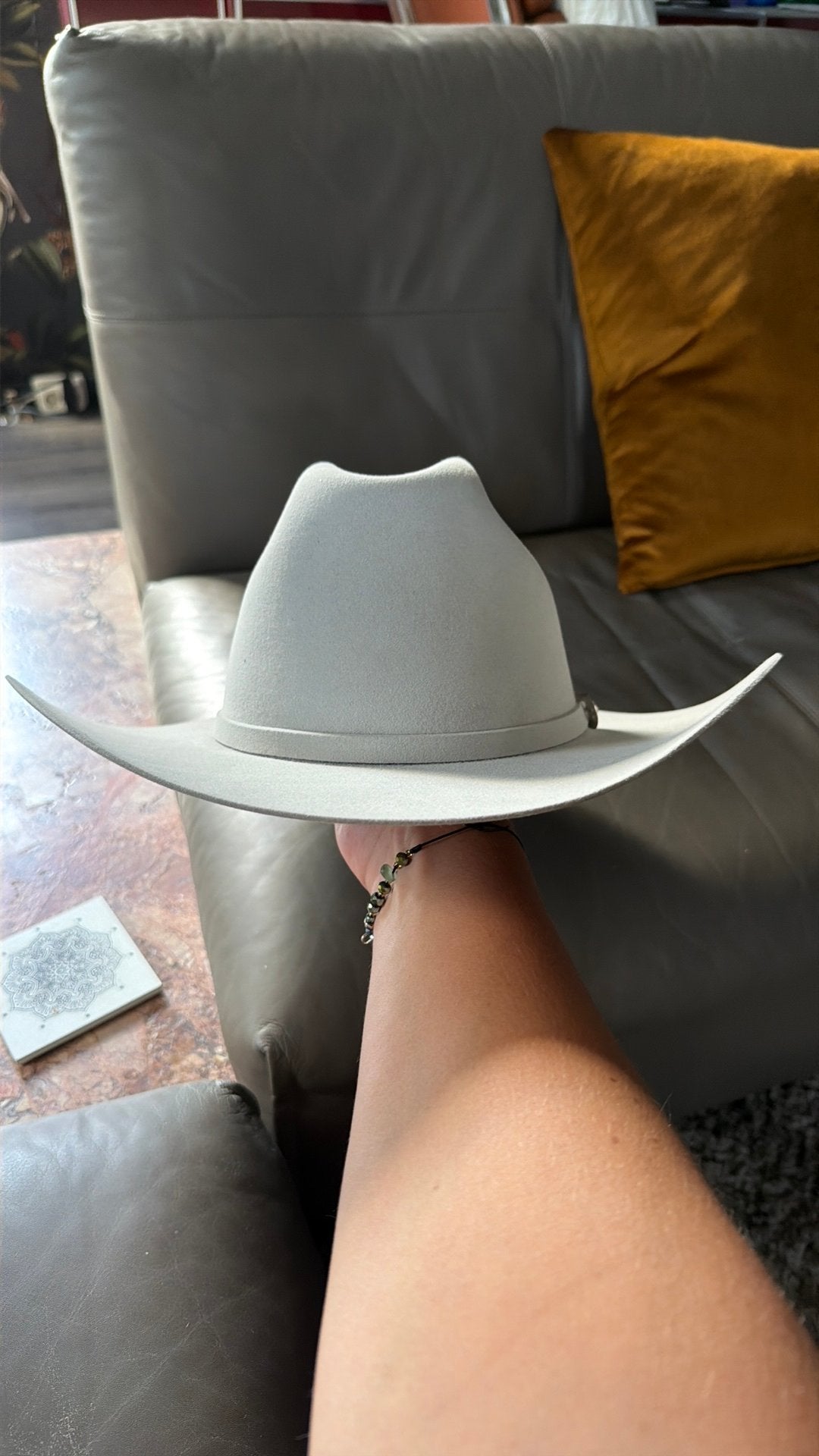 Stetson 6X  Cowboy Felt Hat - mist Gray size 60, Ophalen of Verzenden, Zo goed als nieuw, 60 cm (XL, 7½ inch) of meer