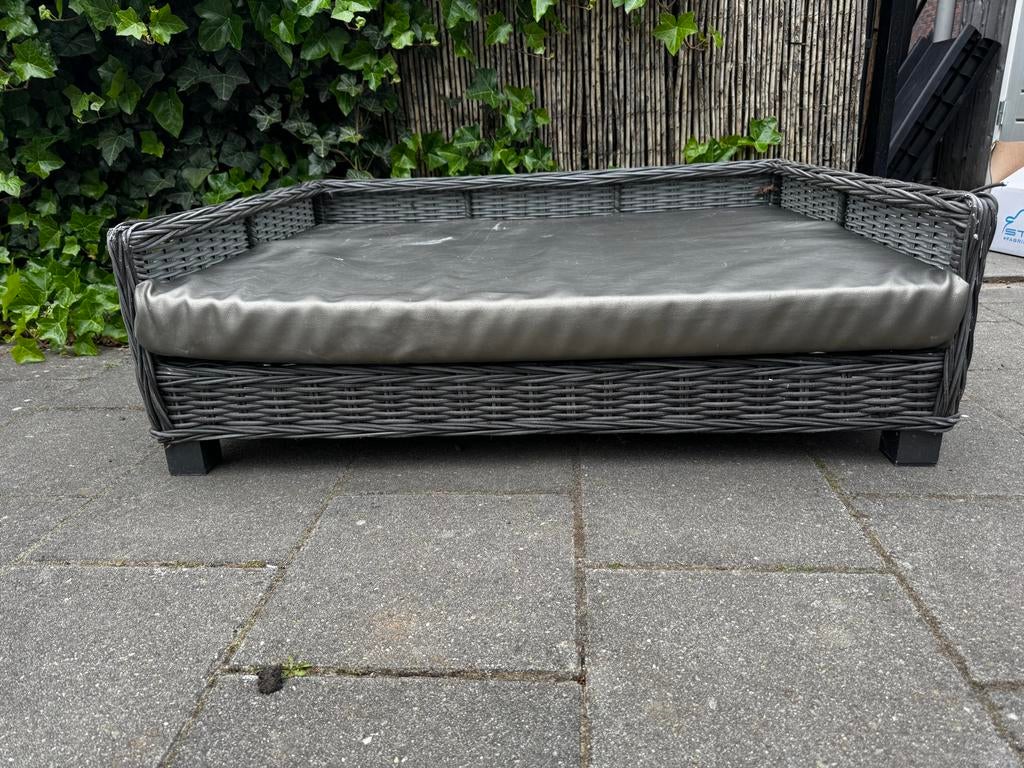 Grote hondenmand rotan look incl. kussen, Ophalen, Gebruikt, Riet