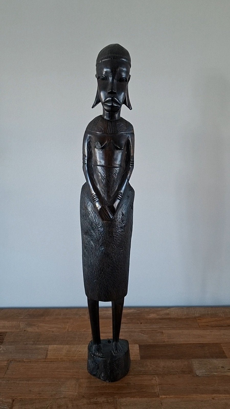 houten beeld, indonesië, Ophalen, Zwart, Hout, 50 cm
