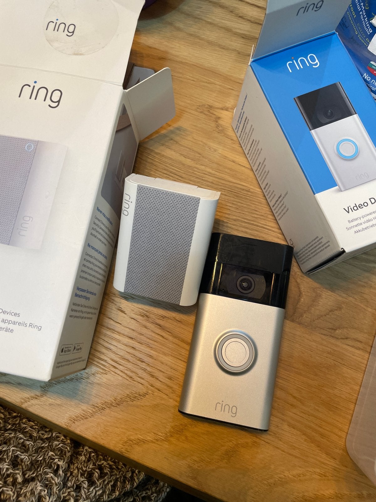 Ring Video Deurbel met Chime, Ophalen of Verzenden, Bewegingsdetectiesensor, Gebruikt, Draadloos