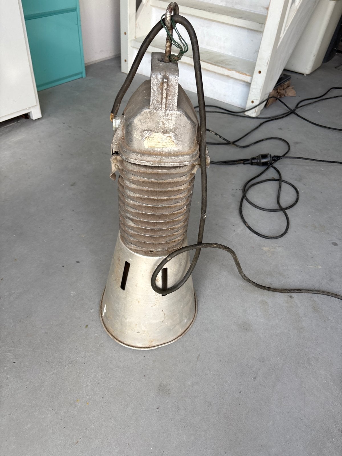 Vintage Philips Industriële Hanglamp - Fabriekslamp, Antiek en Kunst, Ophalen of Verzenden
