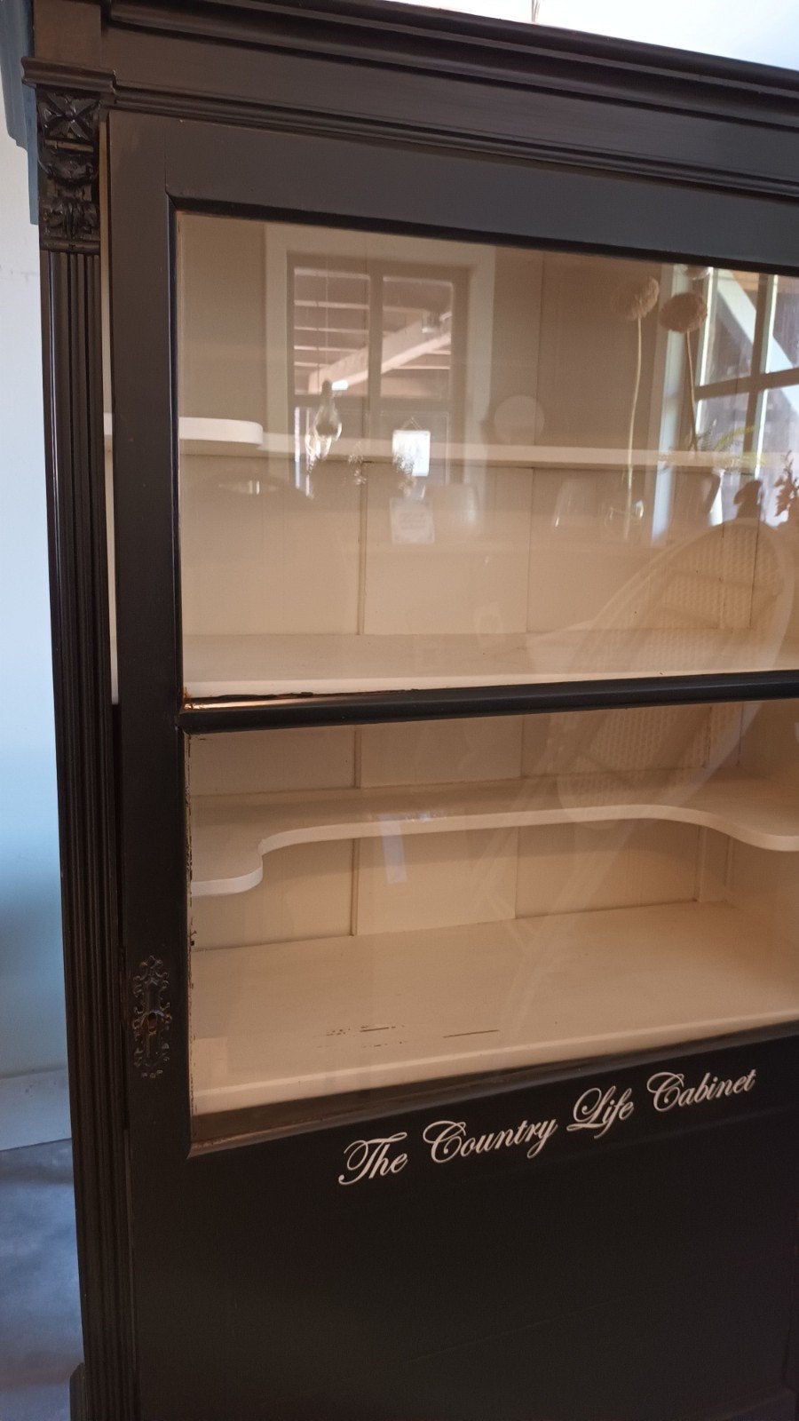Zwarte ééndeurs buffetkast, Ophalen, 25 tot 50 cm, 200 cm of meer