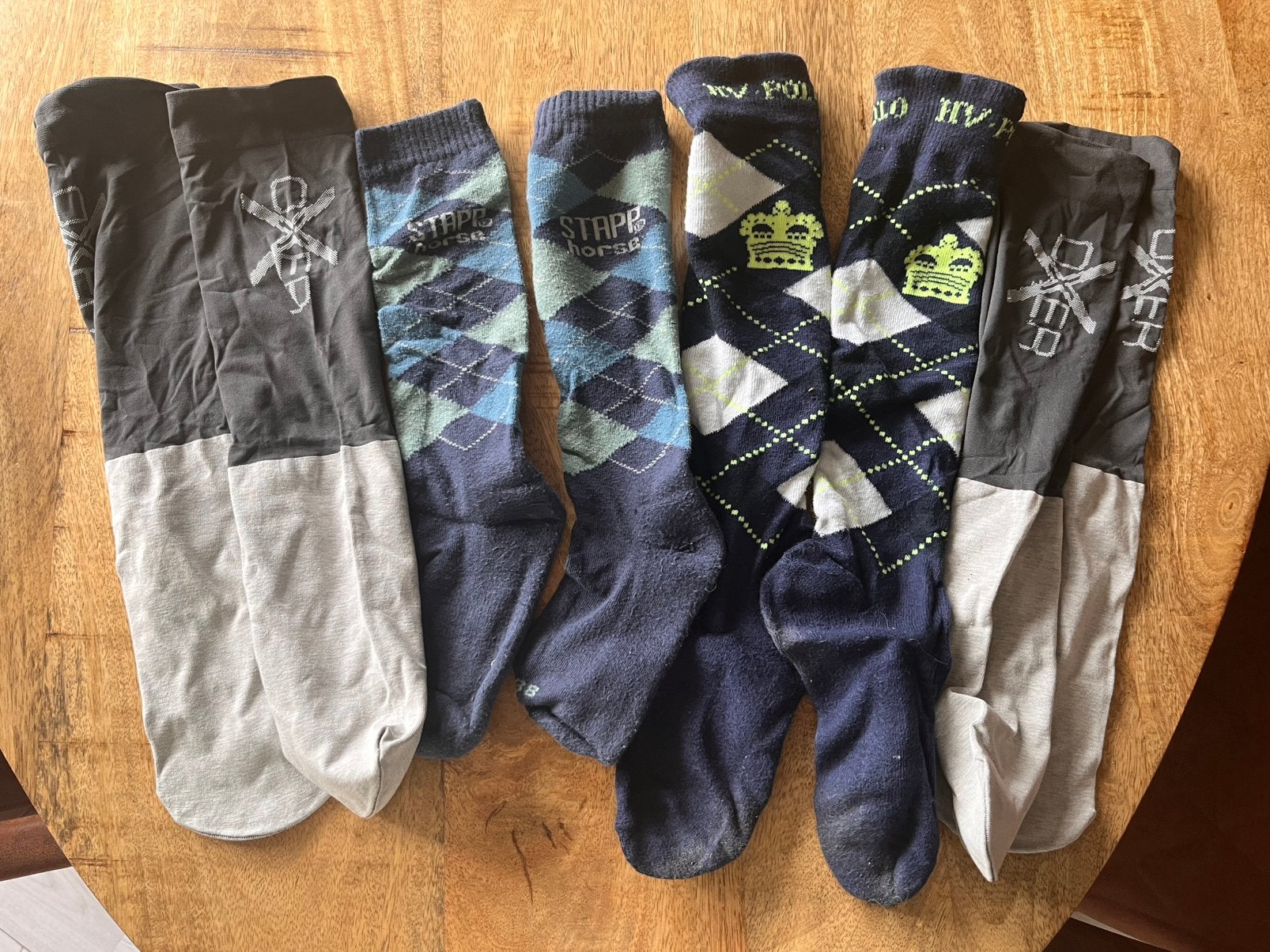 Paardrijsokken kind 4x, Dieren en Toebehoren, Paardrijkleding, Ophalen of Verzenden, Zo goed als nieuw, Schoeisel