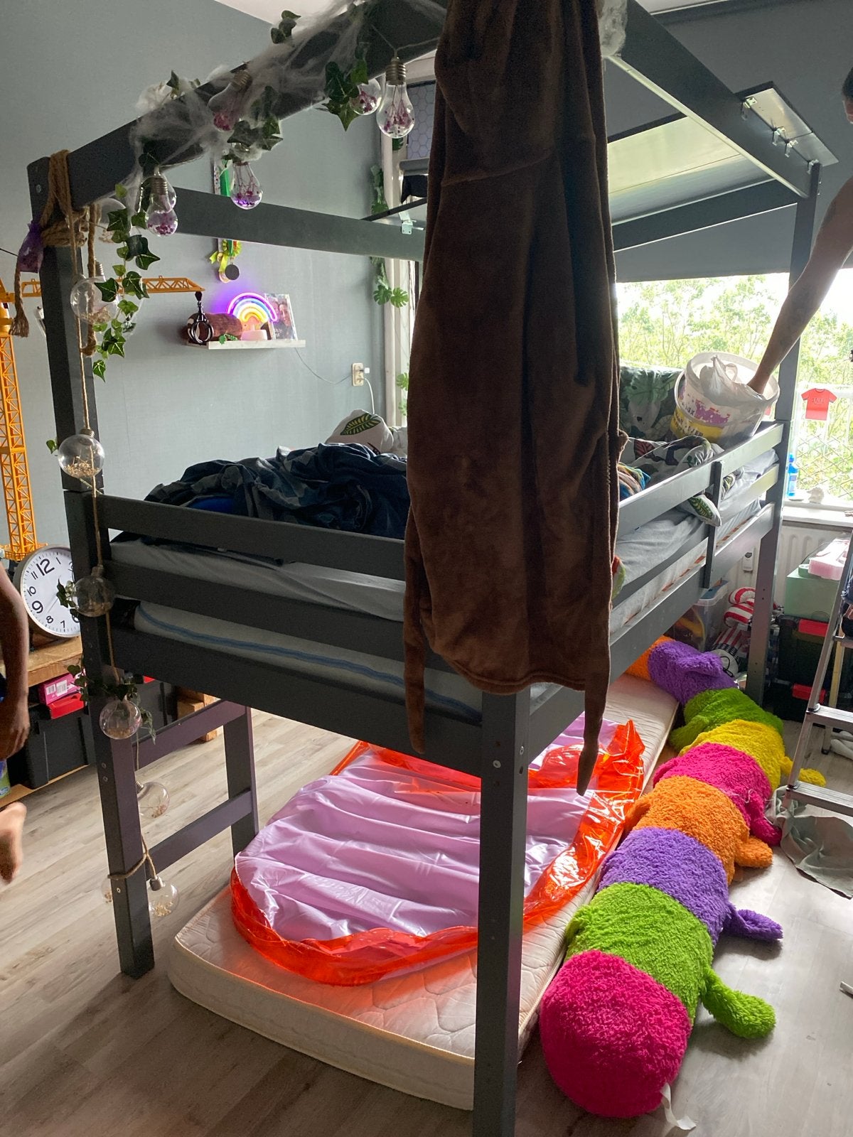 Stevig stapelbed met ruimte voor extra matras, Ophalen, Gebruikt, 90 cm, Tweepersoons