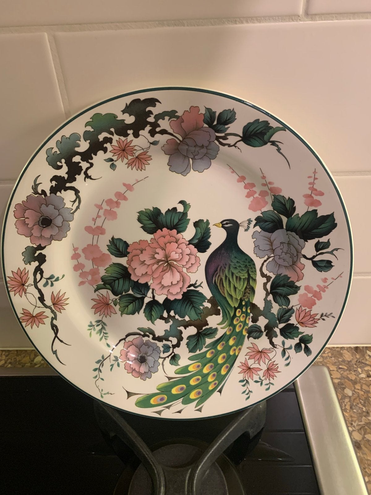 Sierbord Dynasty Collection "Exotic Garden" - Pauw, Antiek en Kunst, Ophalen of Verzenden