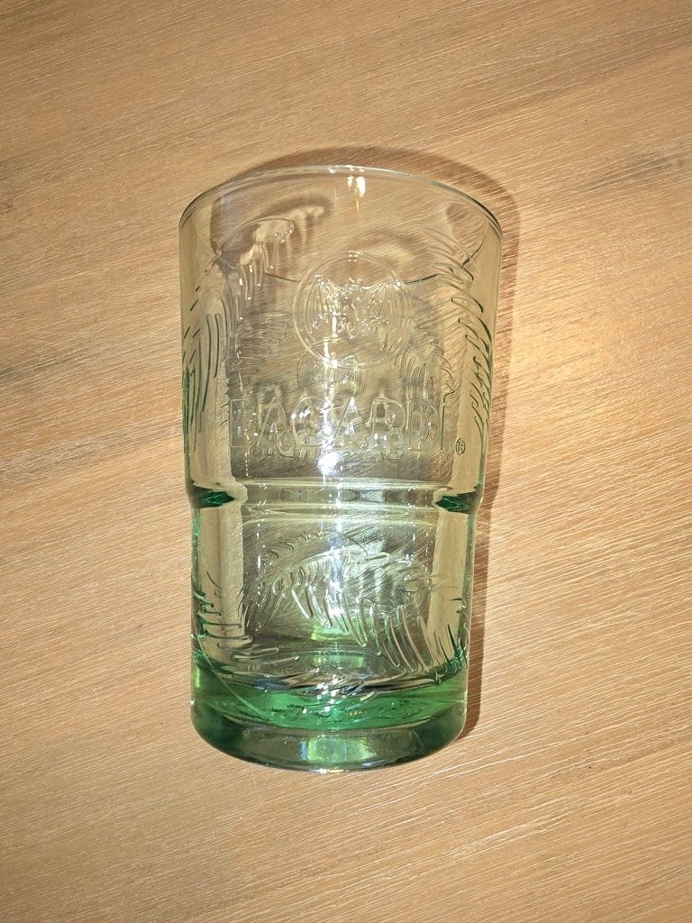 Bacardi Mojito glas - Groen, Ophalen of Verzenden, Zo goed als nieuw, Frisdrankglas