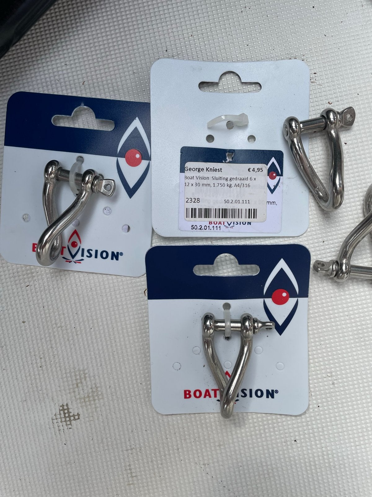 Set van 4 Boatvision RVS harp sluitingen, gedraaid 12x30mm, Ophalen of Verzenden, Nieuw, Overige typen