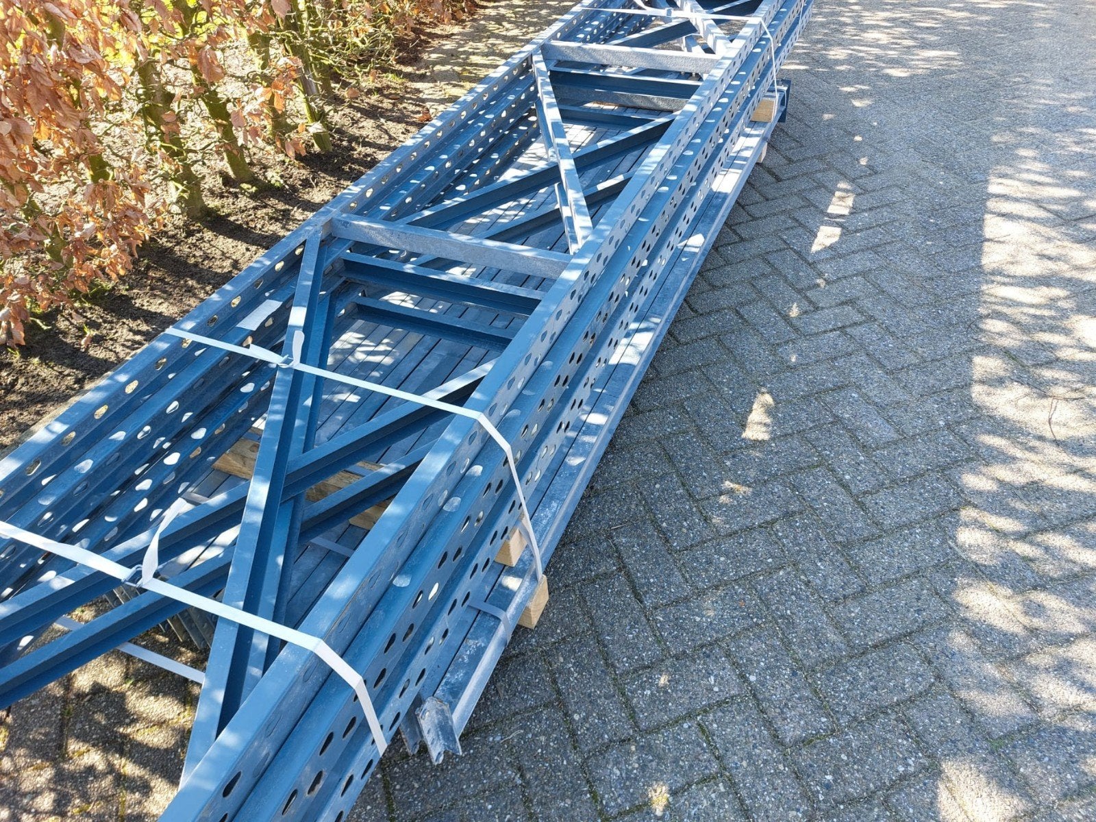 8,5 meter palletstelling , magazijnstelling , stelling, Ophalen