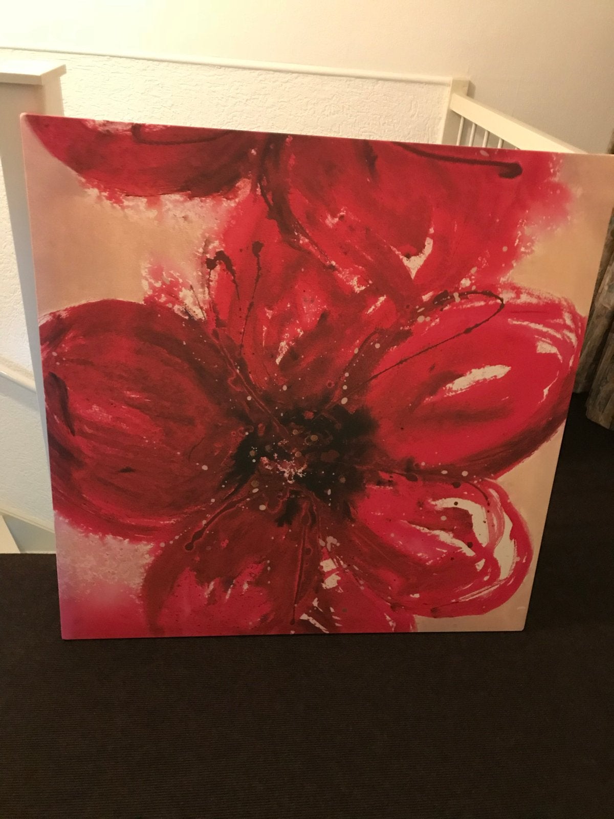 IKEA PJÄTTERYD Rode Bloem Canvas Schilderij 90x90 cm, Ophalen