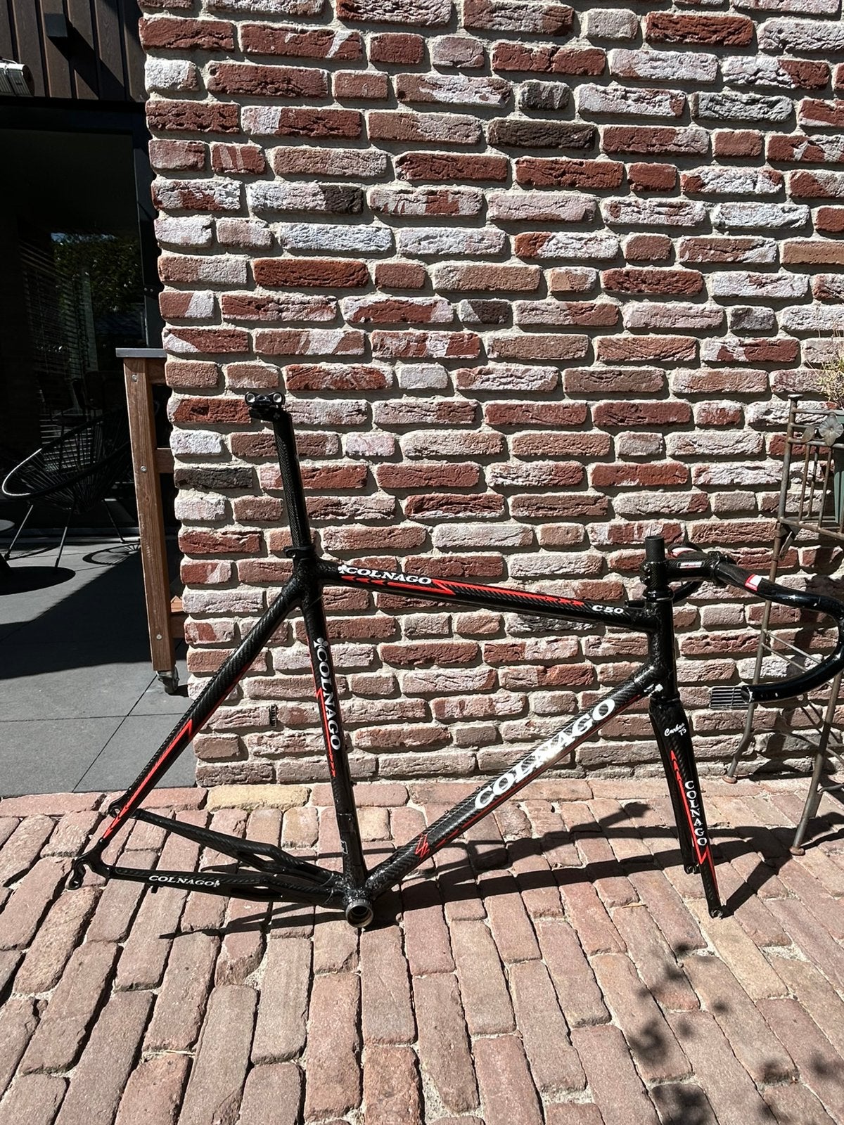 Colnago C50 Frame met Carbon 75 vork, FSA en DT Swiss, Gebruikt, 57 cm of meer, Geen vering, Ophalen