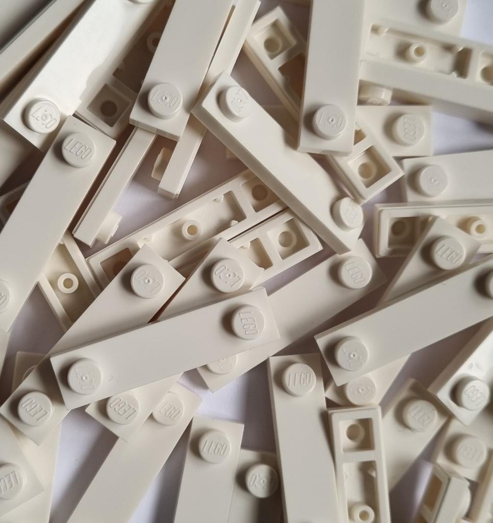 Lego 1x4 modified plate with 2 studs, White (per 50), Ophalen of Verzenden, Nieuw, Losse stenen, Lego