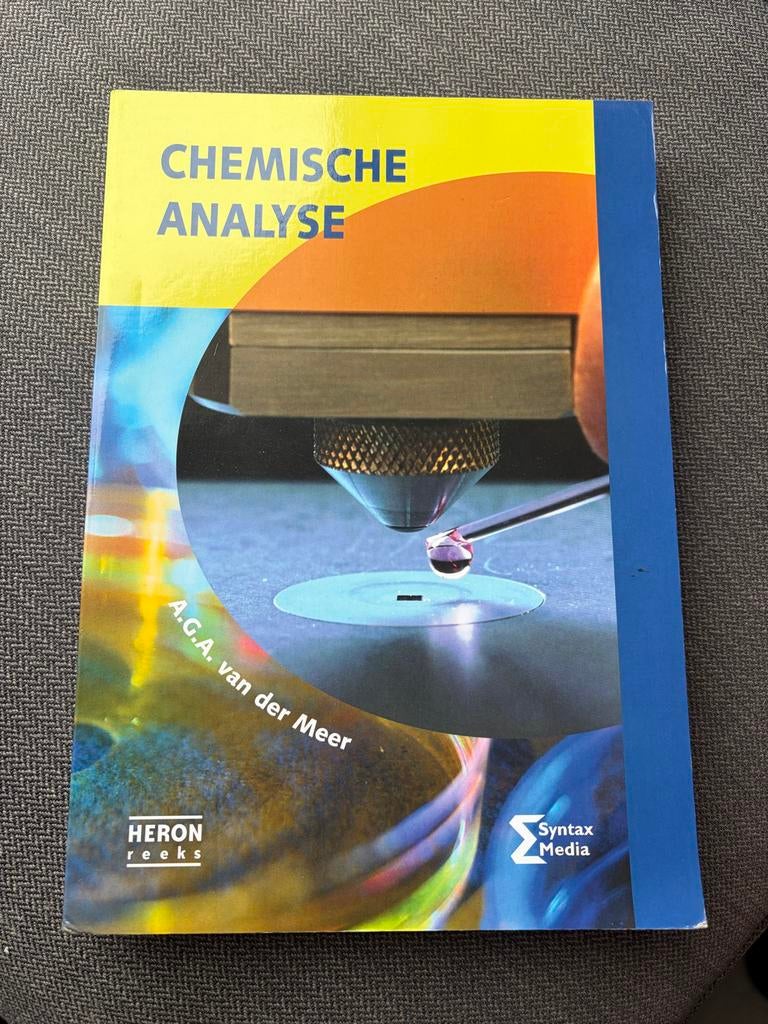 Boek Chemische Analyse, Ophalen of Verzenden, Gelezen, Natuurwetenschap