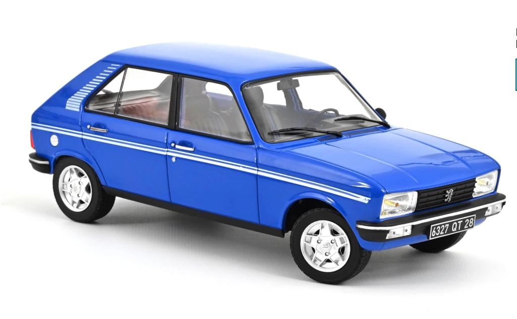 Peugeot 104 S 1981 Ibis Blauw schaal 1/18 NOREV ref: 184903, Verzenden, Nieuw, Auto, Norev