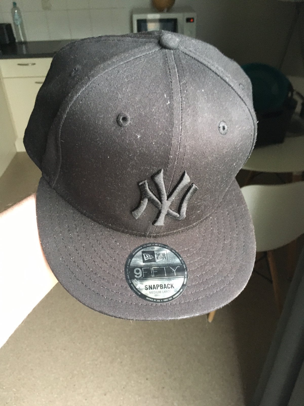 New York yankees pet zwart, Kleding | Heren, Ophalen of Verzenden, Gedragen, 58 of 59 cm (L, 7¼ of ⅜ inch), Pet