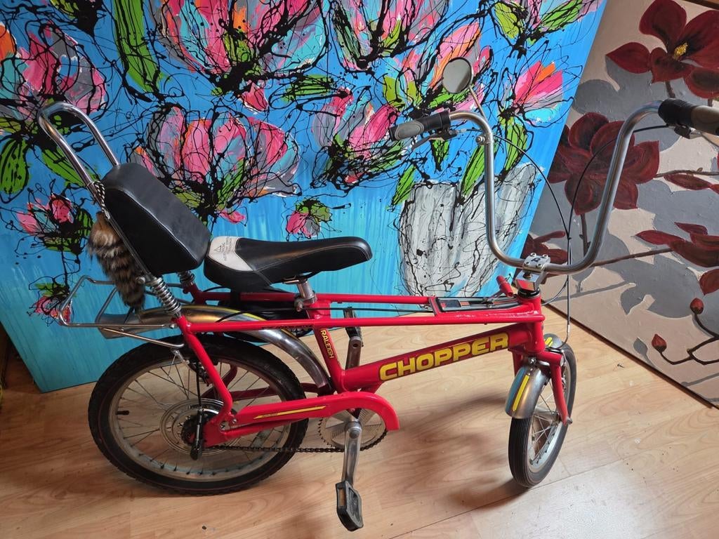 Mooie Raleigh Chopper fiets, 20 inch of meer, Gebruikt, Velgrem, Ophalen of Verzenden