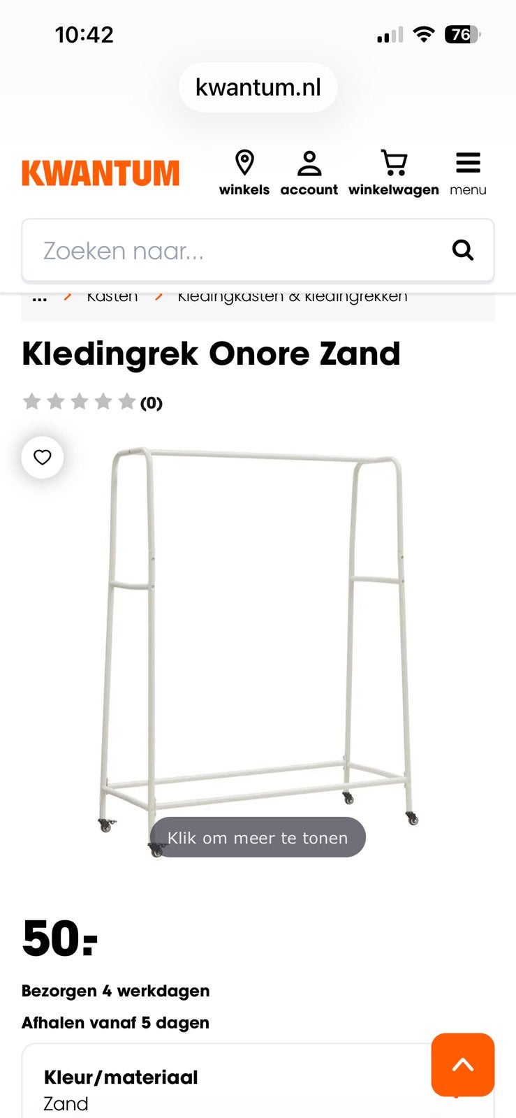 Kledingrek nieuw in doos, Kleding | Dames, Kledingrekken, Ophalen of Verzenden, Zo goed als nieuw