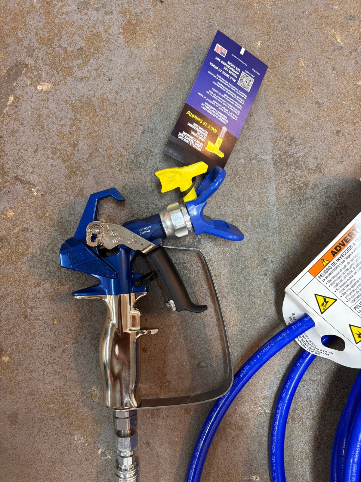 Graco contractor gun PC & 15m airless slang, Doe-het-zelf en Verbouw, Schildersmaterialen, Ophalen, Nieuw, Verfspuit of Verfpomp