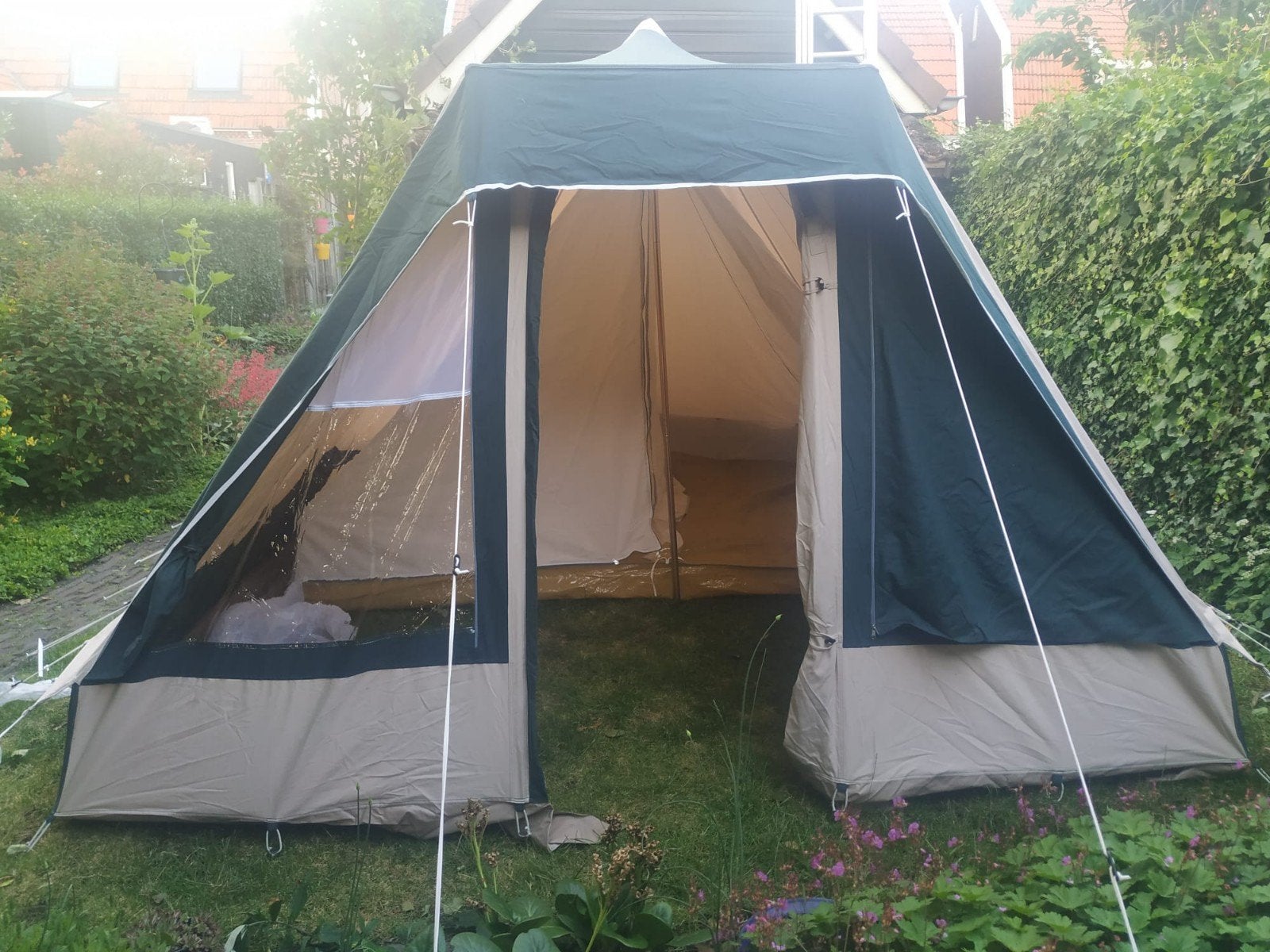 3/4 persoons Katoenen tent, Ophalen, Gebruikt, Tot en met 4