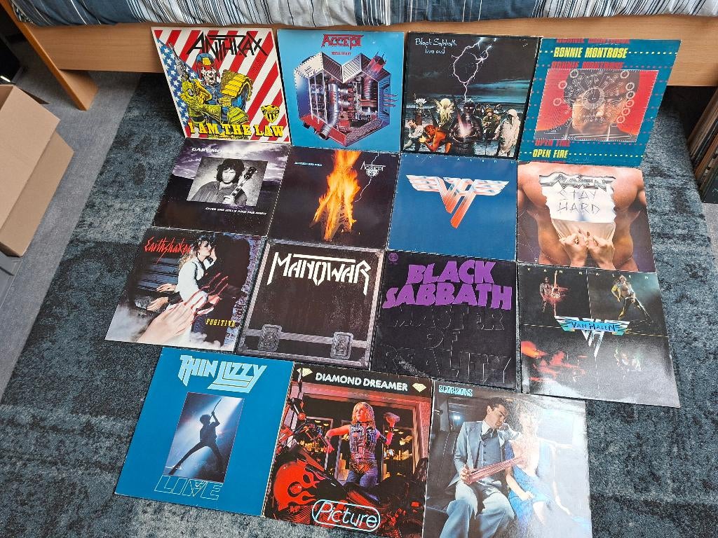 Partij Hardrock, Heavy Metal, vinyl, album, LP, Cd's en Dvd's, Vinyl | Hardrock en Metal, Gebruikt, 1980 - 1989, Ophalen of Verzenden