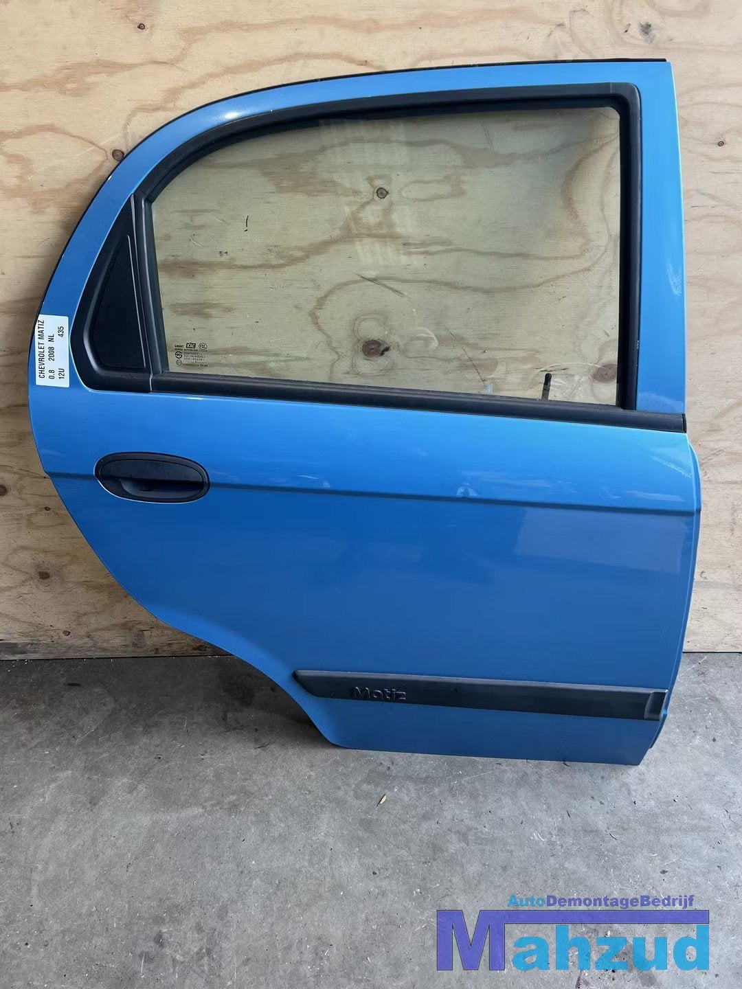 CHEVROLET MATIZ Blauw 12U Rechts achter deur 2005+, Gebruikt, Info@gm.com, Chevrolet, Deur