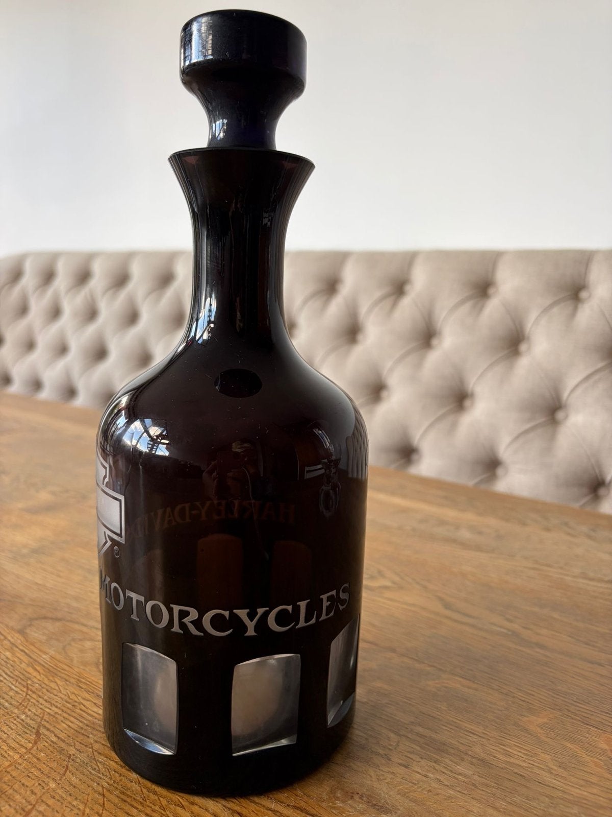 Harley Davidson Whiskey Karaf - Nooit gebruikt, Zwart, Nieuw, Met deksel, Ophalen of Verzenden