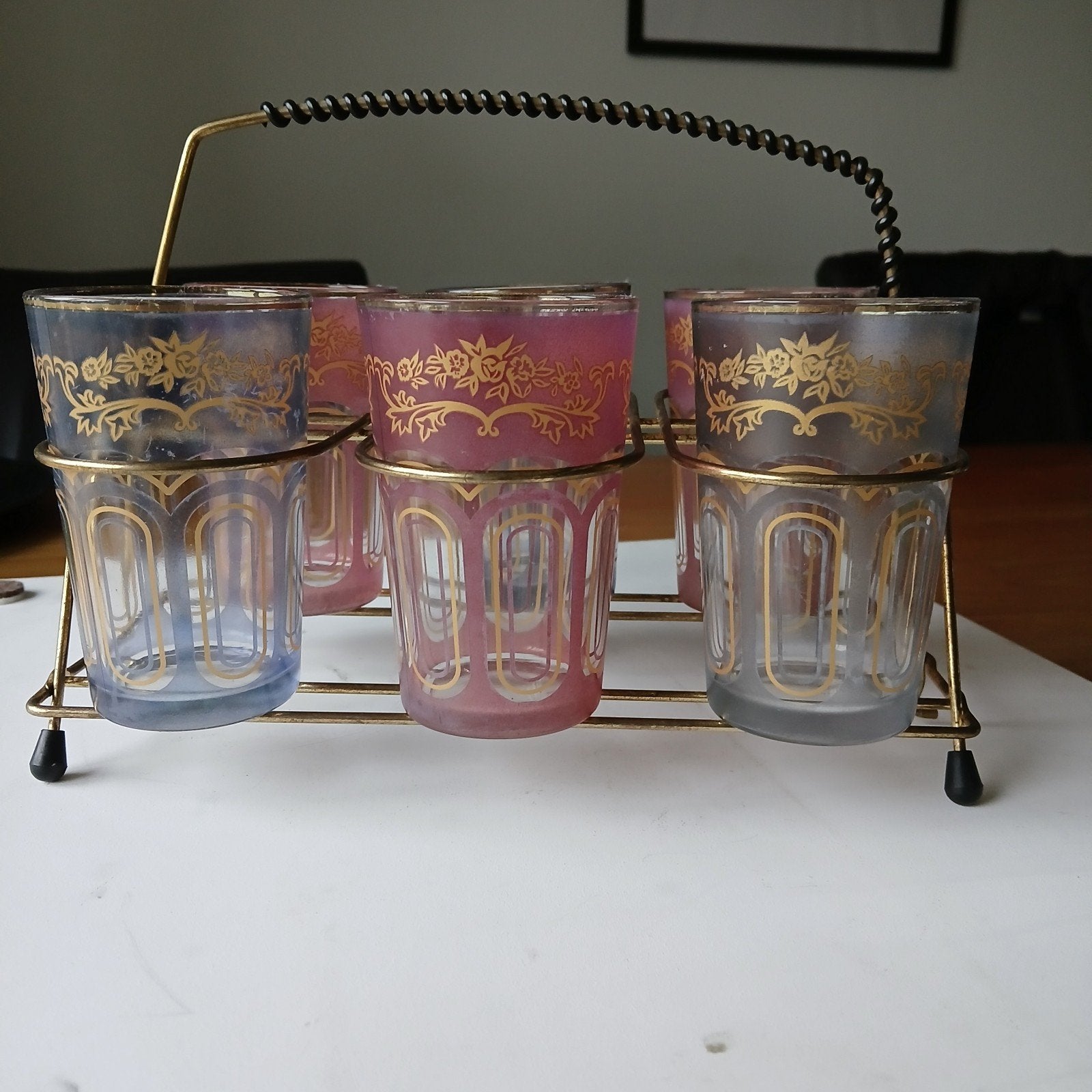 Drinkglazen in rekje, Ophalen of Verzenden