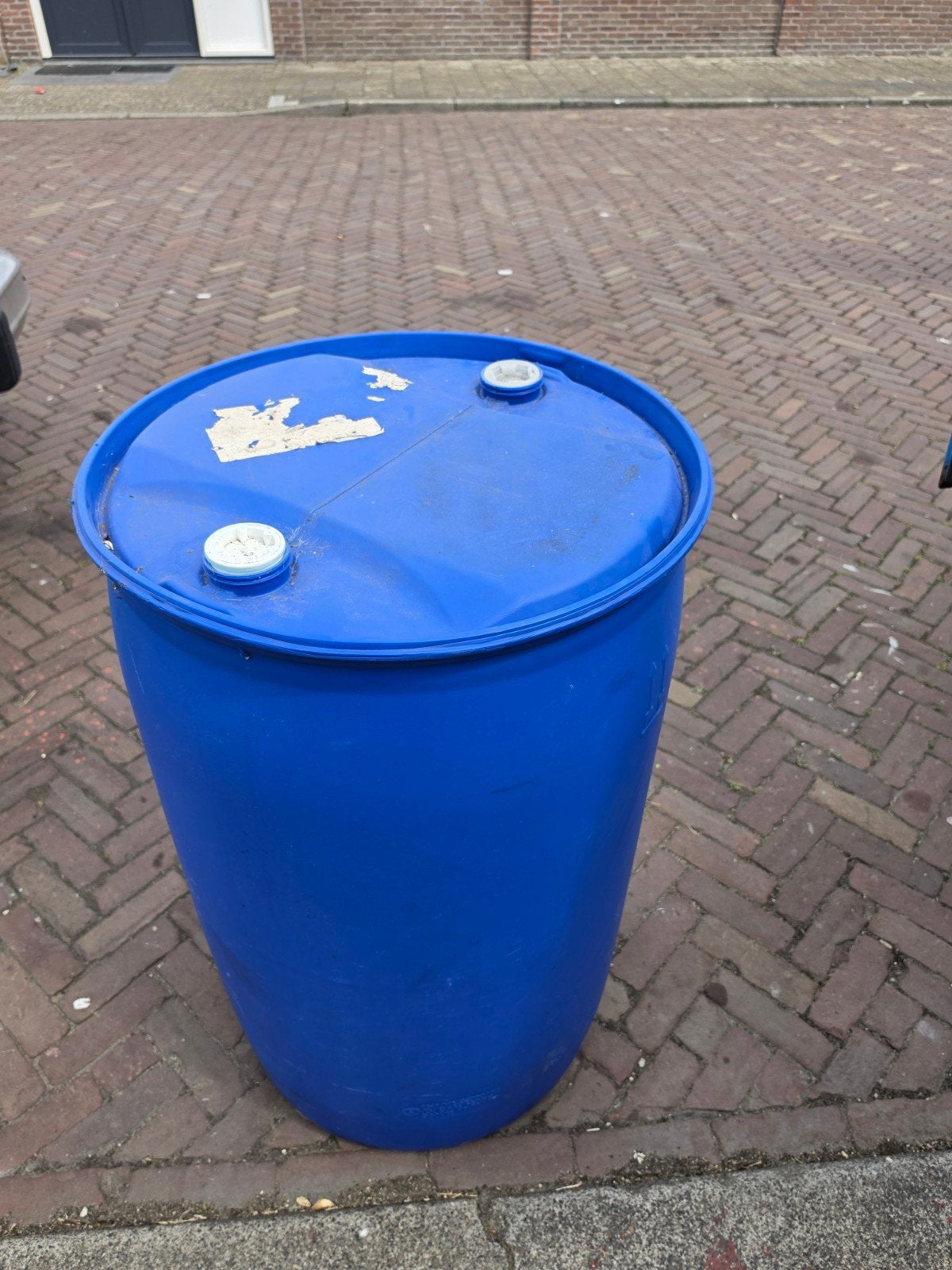 Blauwe kunststof vat - 200 liter AdBlue vat, Tuin en Terras, Regentonnen, 150 liter of meer, Ophalen of Verzenden, Zo goed als nieuw