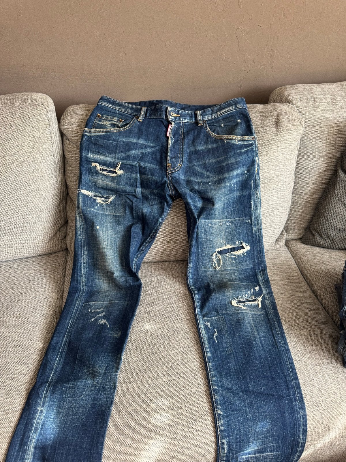 Dsquared2 Jeans origineel - Stijlvolle Denim Broek, Ophalen of Verzenden, Gedragen, Blauw, Overige jeansmaten